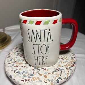 Rae Dunn Santa Stop Here coffee/tea mug